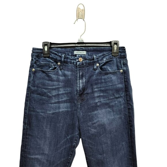 Good American Womens 10/30 Good Waist Crop Jeans Blue High Rise Dark Wash Denim - Picture 6 of 16